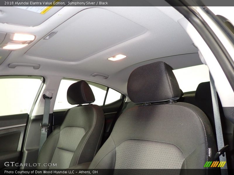 Symphony Silver / Black 2018 Hyundai Elantra Value Edition