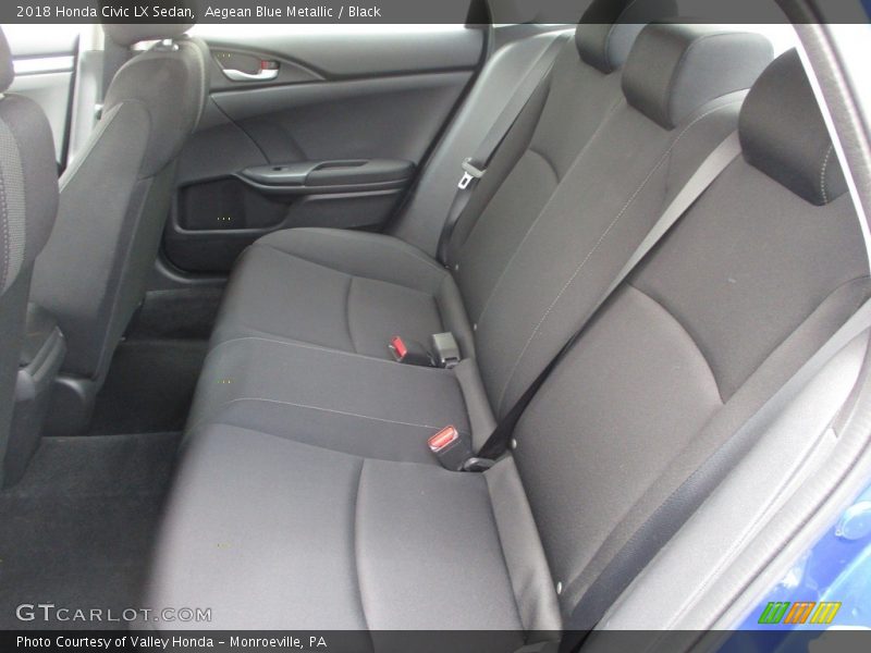 Aegean Blue Metallic / Black 2018 Honda Civic LX Sedan