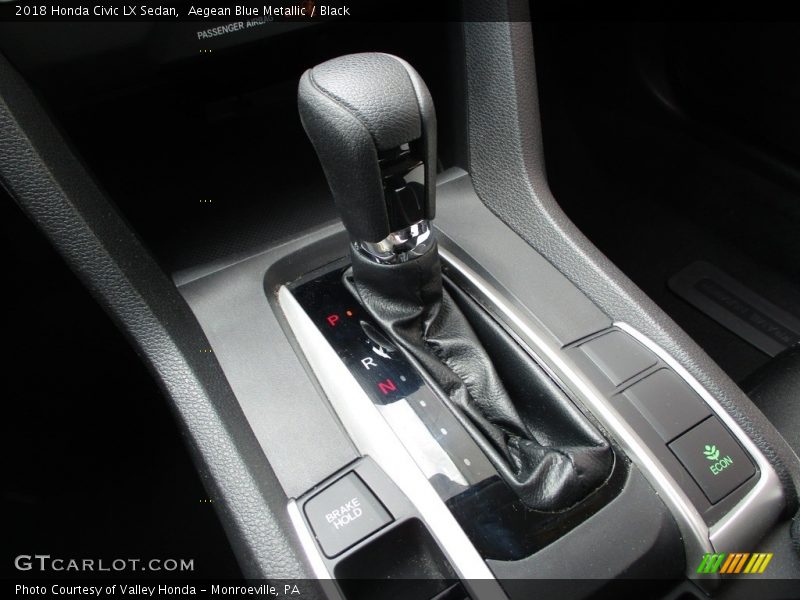 Aegean Blue Metallic / Black 2018 Honda Civic LX Sedan