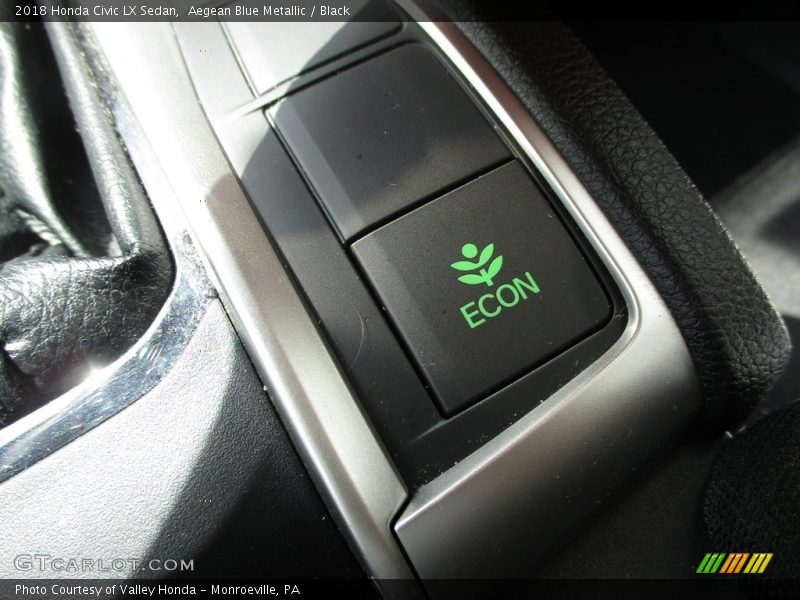 Aegean Blue Metallic / Black 2018 Honda Civic LX Sedan