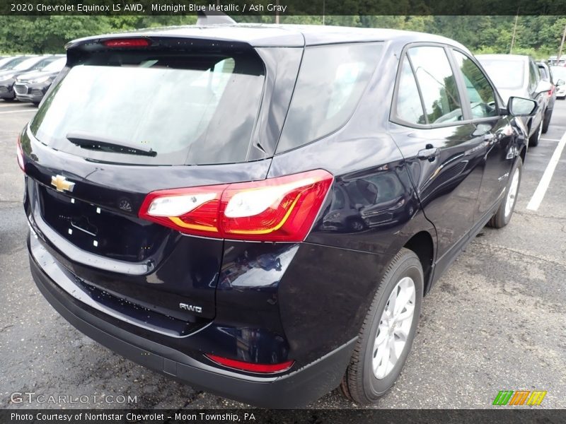 Midnight Blue Metallic / Ash Gray 2020 Chevrolet Equinox LS AWD