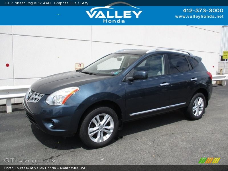 Graphite Blue / Gray 2012 Nissan Rogue SV AWD