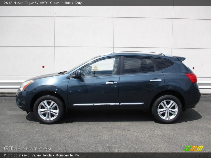 Graphite Blue / Gray 2012 Nissan Rogue SV AWD