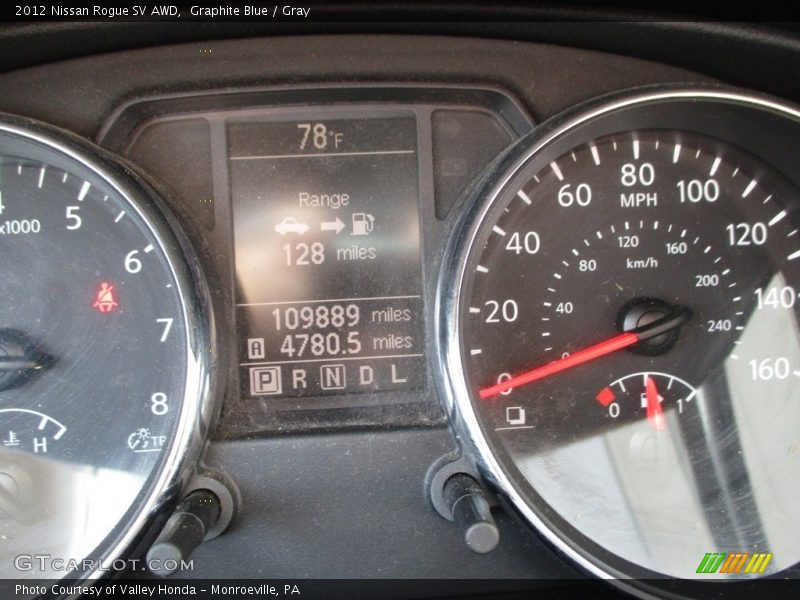 Graphite Blue / Gray 2012 Nissan Rogue SV AWD