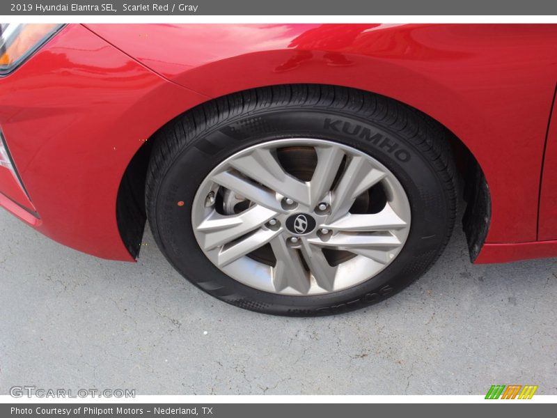 Scarlet Red / Gray 2019 Hyundai Elantra SEL