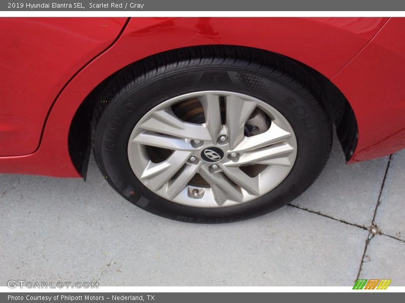 Scarlet Red / Gray 2019 Hyundai Elantra SEL