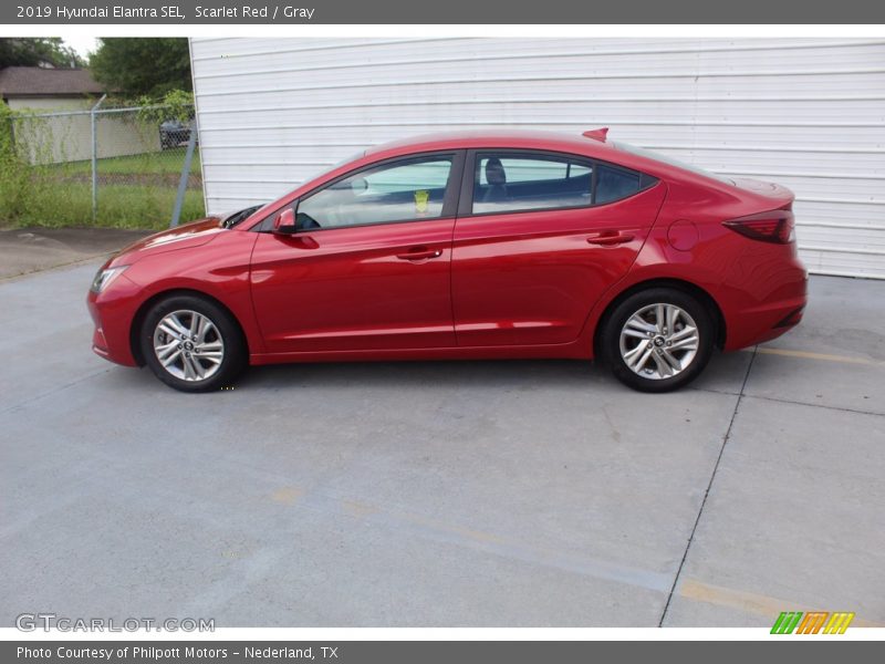 Scarlet Red / Gray 2019 Hyundai Elantra SEL