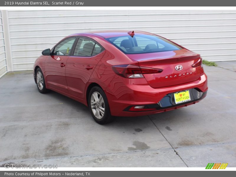 Scarlet Red / Gray 2019 Hyundai Elantra SEL