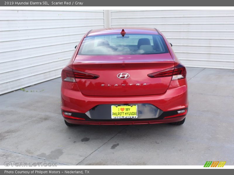 Scarlet Red / Gray 2019 Hyundai Elantra SEL