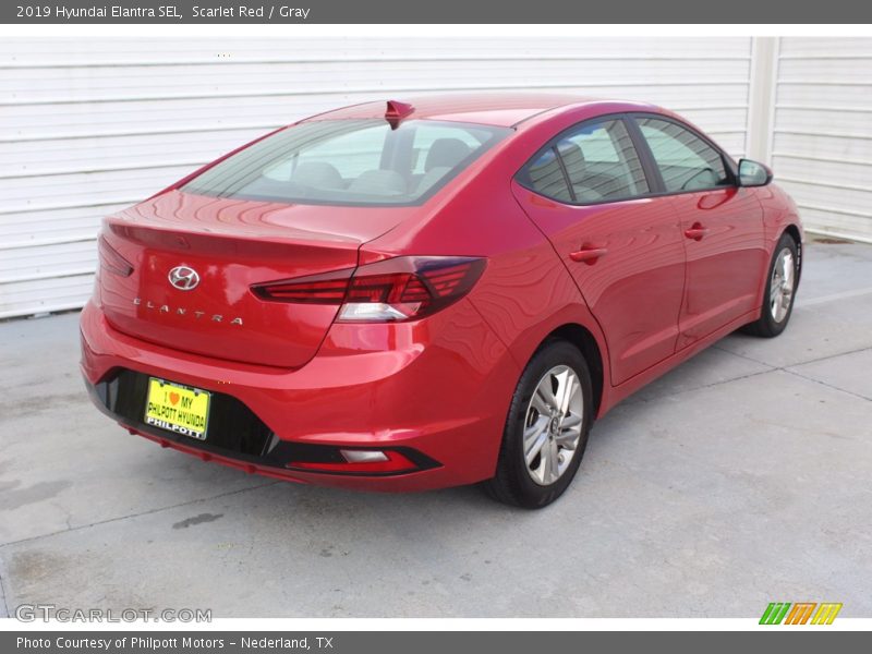 Scarlet Red / Gray 2019 Hyundai Elantra SEL