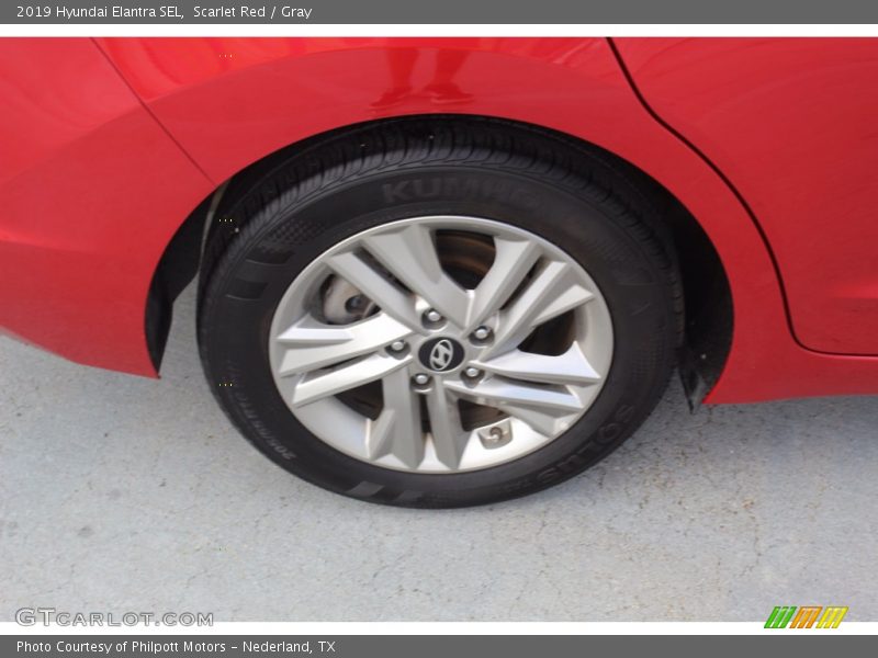 Scarlet Red / Gray 2019 Hyundai Elantra SEL
