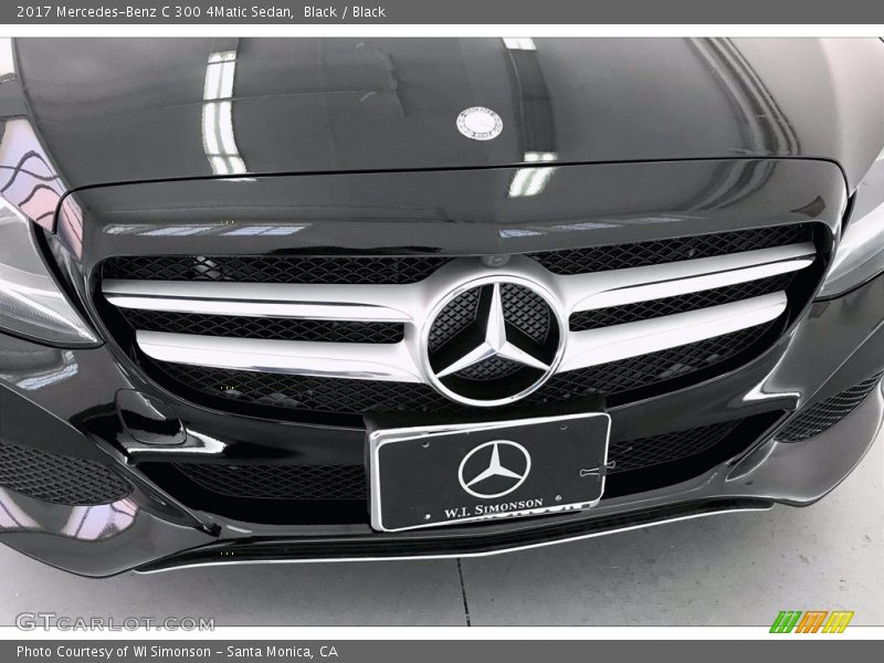 Black / Black 2017 Mercedes-Benz C 300 4Matic Sedan