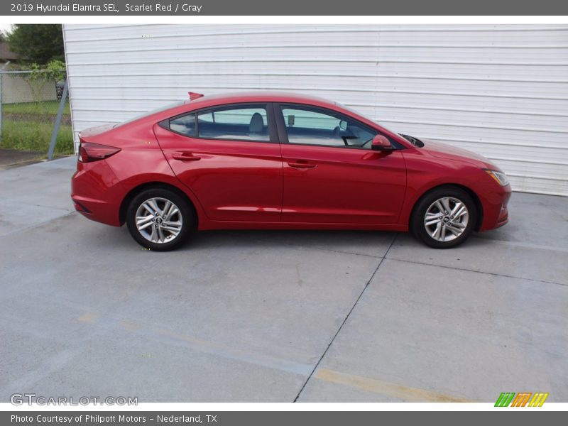 Scarlet Red / Gray 2019 Hyundai Elantra SEL