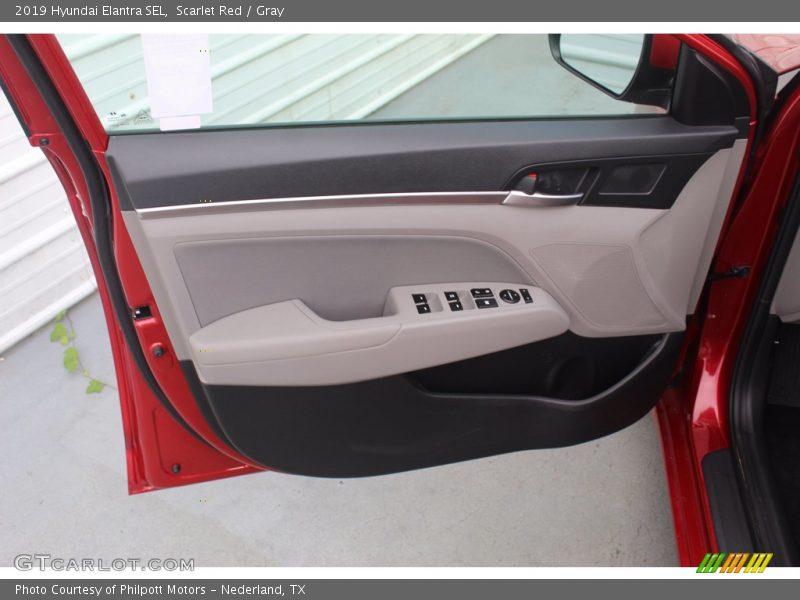 Scarlet Red / Gray 2019 Hyundai Elantra SEL