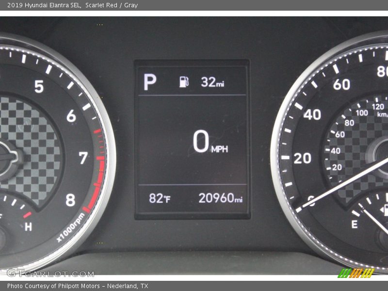 Scarlet Red / Gray 2019 Hyundai Elantra SEL