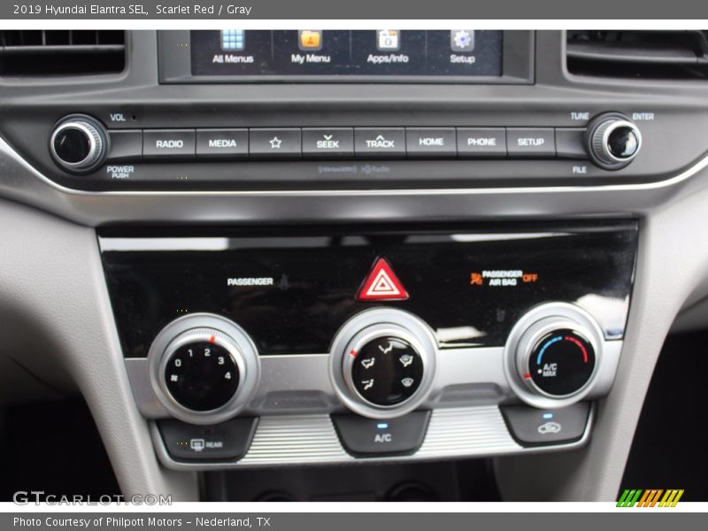 Scarlet Red / Gray 2019 Hyundai Elantra SEL