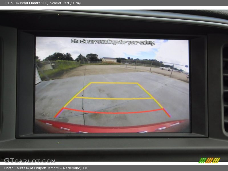 Scarlet Red / Gray 2019 Hyundai Elantra SEL