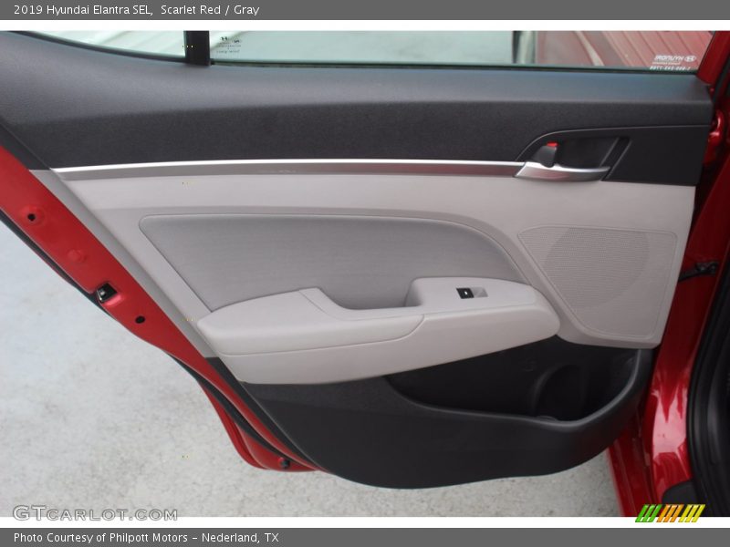 Scarlet Red / Gray 2019 Hyundai Elantra SEL