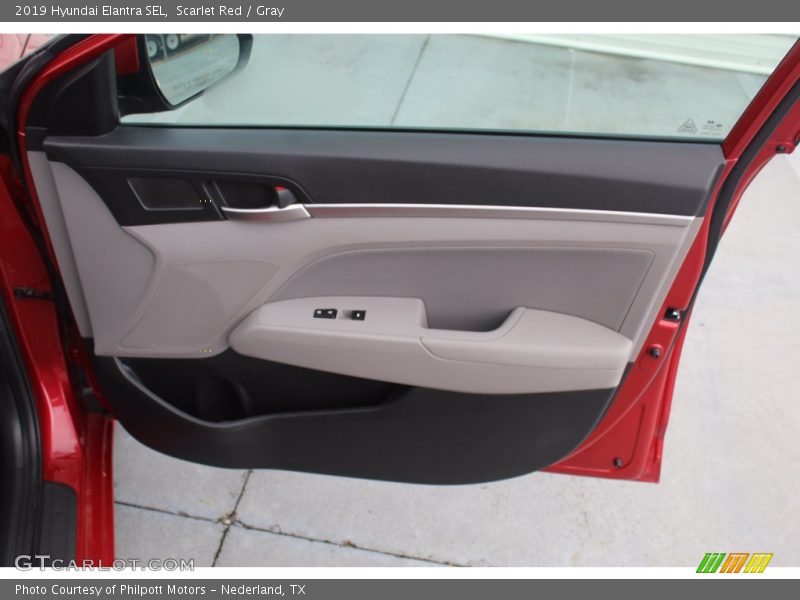 Scarlet Red / Gray 2019 Hyundai Elantra SEL
