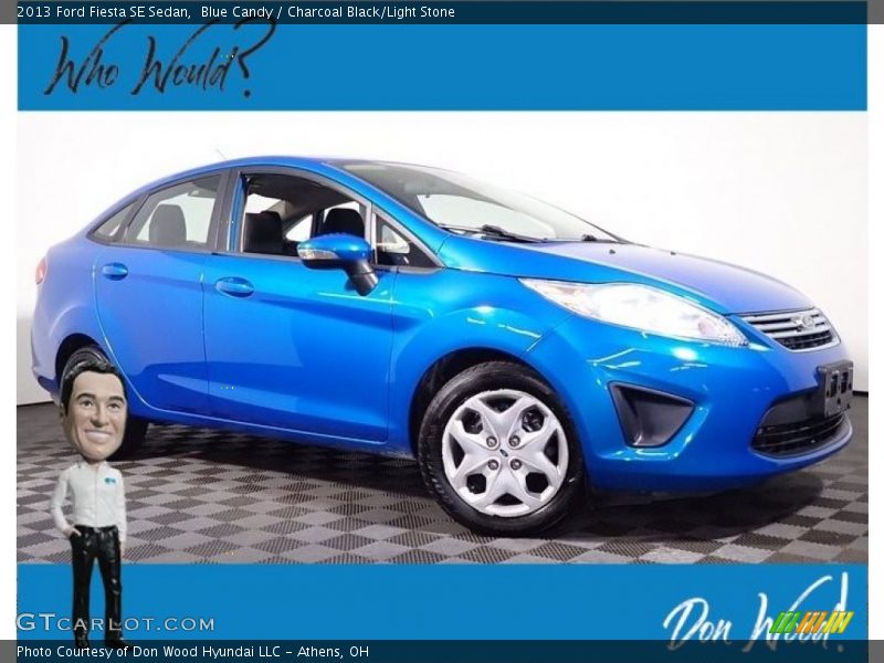 Blue Candy / Charcoal Black/Light Stone 2013 Ford Fiesta SE Sedan