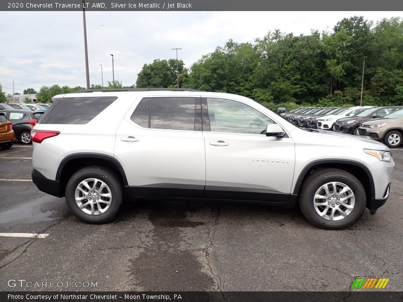 Silver Ice Metallic / Jet Black 2020 Chevrolet Traverse LT AWD