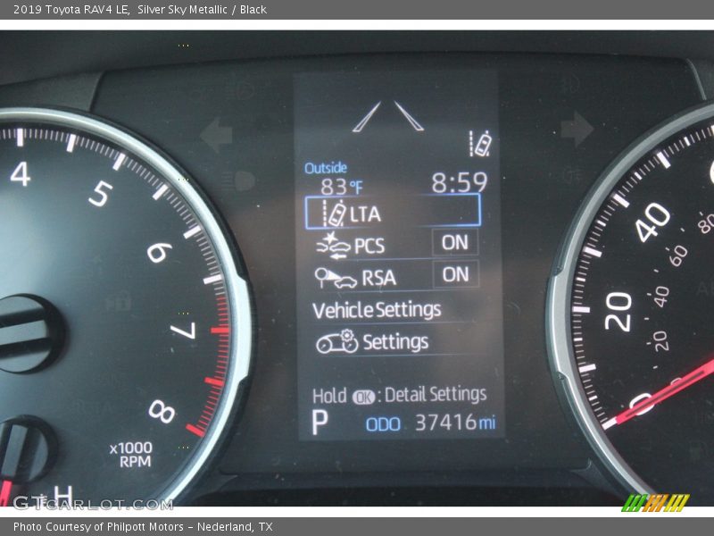 Silver Sky Metallic / Black 2019 Toyota RAV4 LE