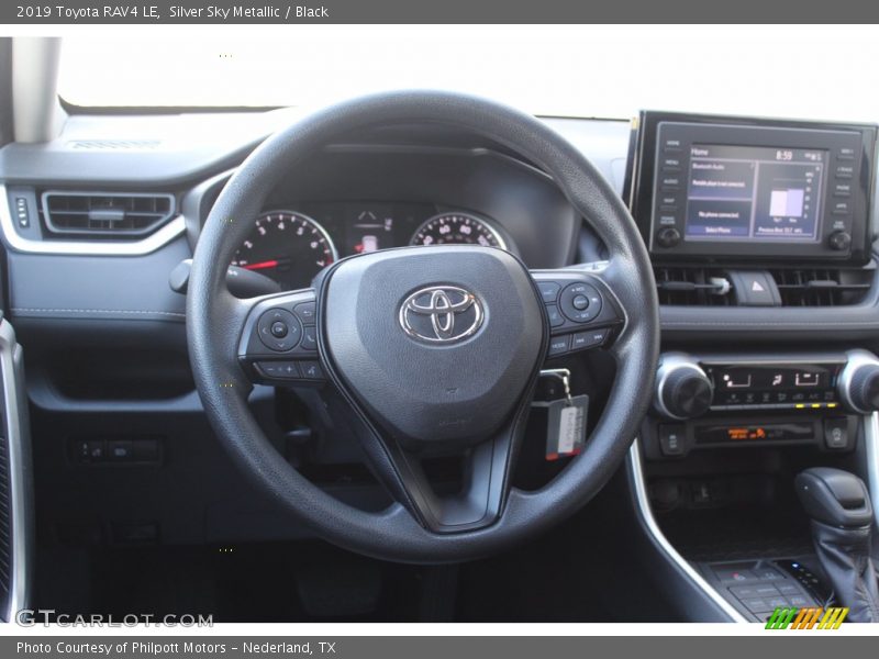 Silver Sky Metallic / Black 2019 Toyota RAV4 LE