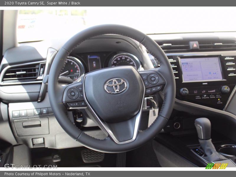 Super White / Black 2020 Toyota Camry SE