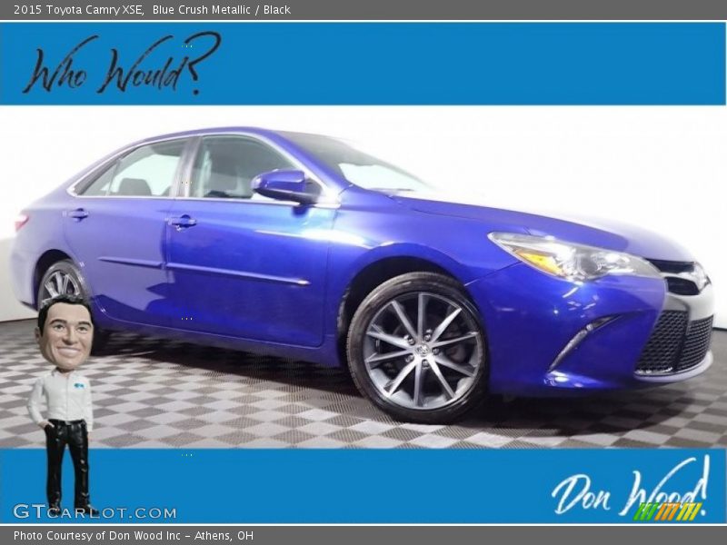Blue Crush Metallic / Black 2015 Toyota Camry XSE