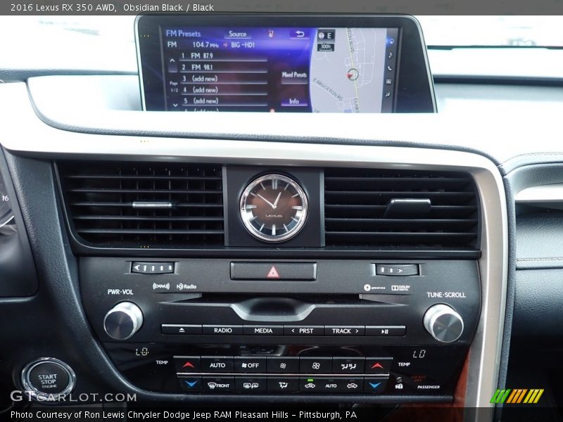 Obsidian Black / Black 2016 Lexus RX 350 AWD