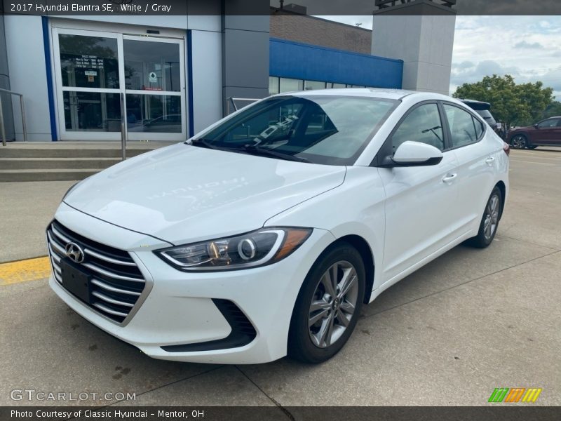 White / Gray 2017 Hyundai Elantra SE
