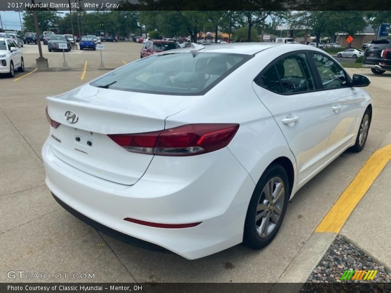 White / Gray 2017 Hyundai Elantra SE