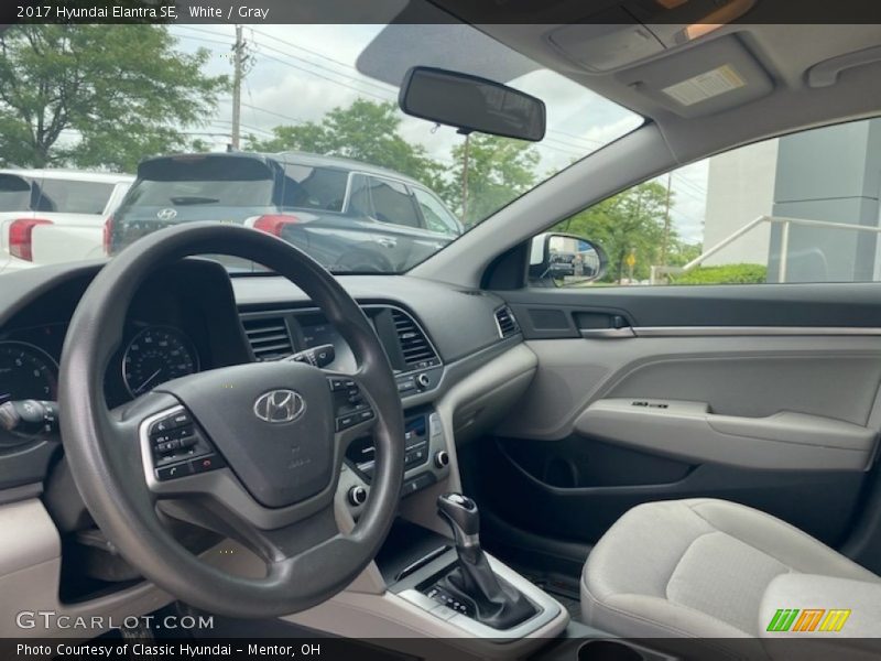 White / Gray 2017 Hyundai Elantra SE