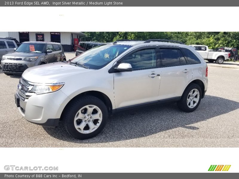 Ingot Silver Metallic / Medium Light Stone 2013 Ford Edge SEL AWD