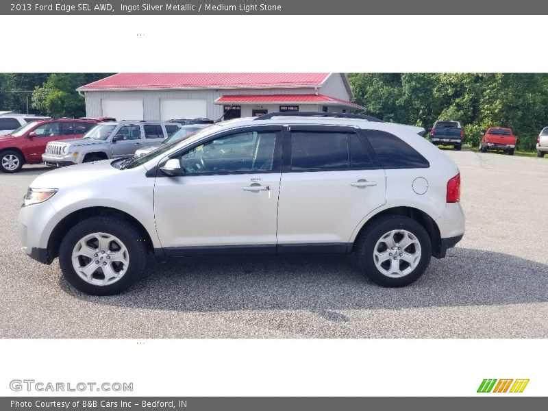 Ingot Silver Metallic / Medium Light Stone 2013 Ford Edge SEL AWD