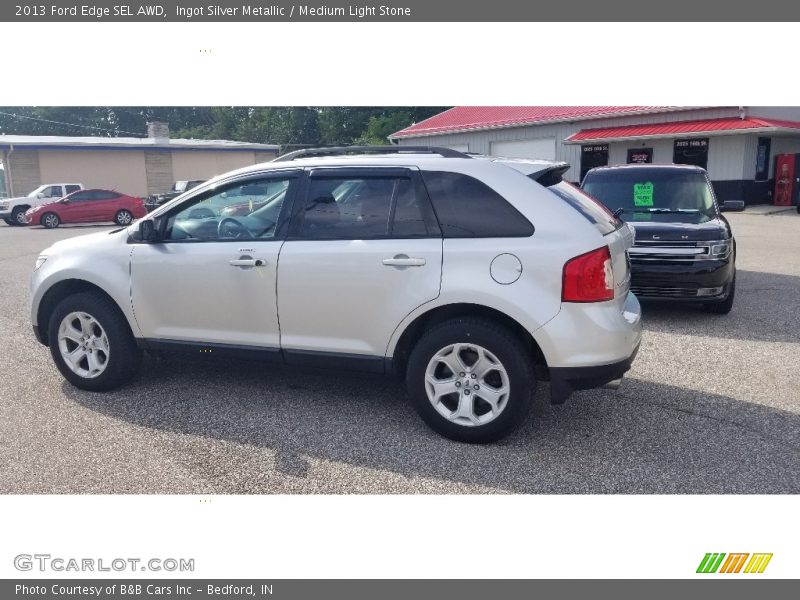Ingot Silver Metallic / Medium Light Stone 2013 Ford Edge SEL AWD