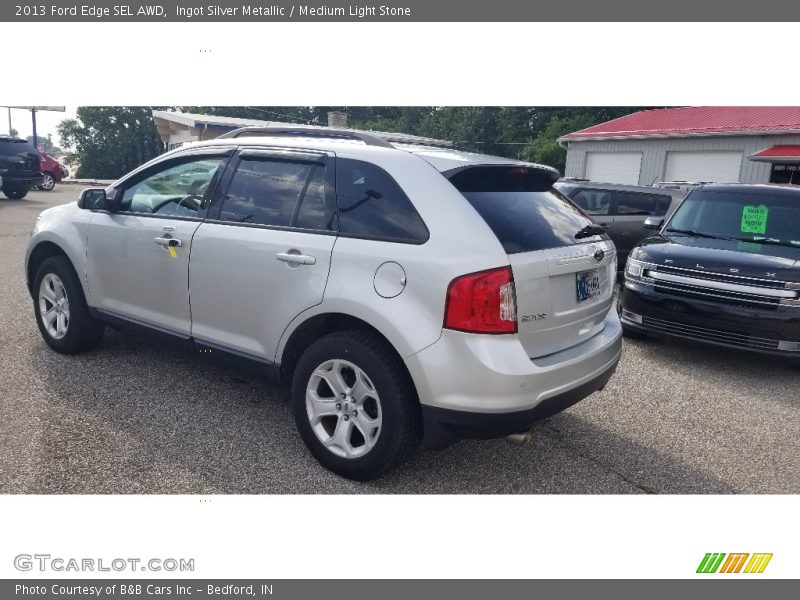 Ingot Silver Metallic / Medium Light Stone 2013 Ford Edge SEL AWD
