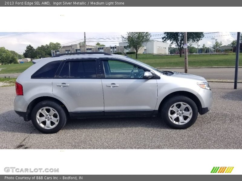 Ingot Silver Metallic / Medium Light Stone 2013 Ford Edge SEL AWD
