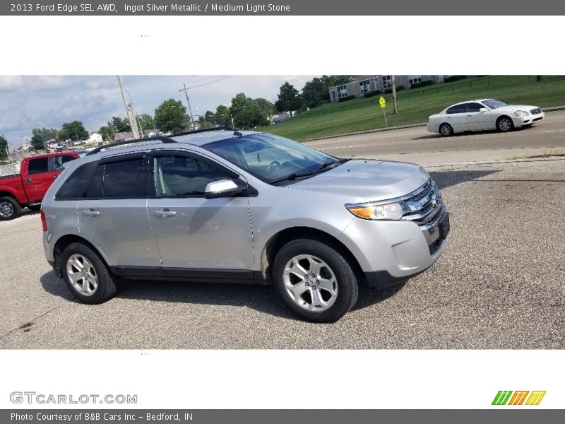 Ingot Silver Metallic / Medium Light Stone 2013 Ford Edge SEL AWD