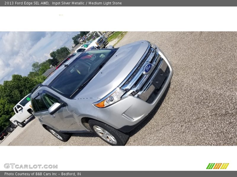 Ingot Silver Metallic / Medium Light Stone 2013 Ford Edge SEL AWD