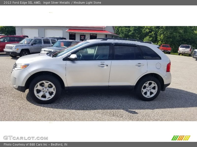 Ingot Silver Metallic / Medium Light Stone 2013 Ford Edge SEL AWD