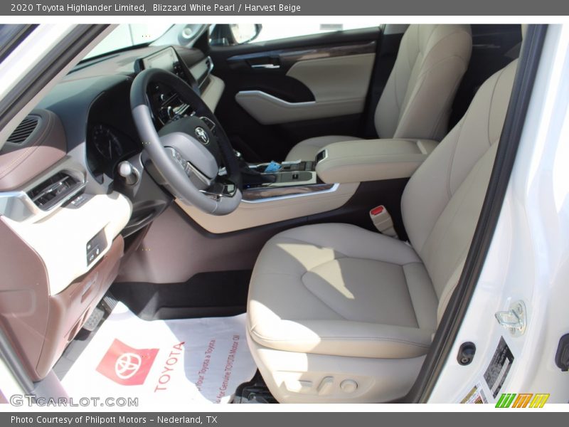 Blizzard White Pearl / Harvest Beige 2020 Toyota Highlander Limited