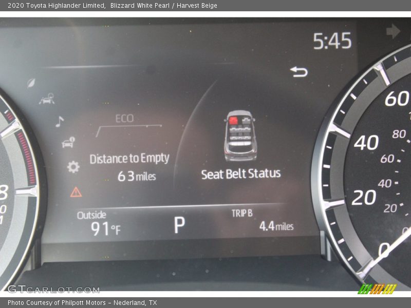 Blizzard White Pearl / Harvest Beige 2020 Toyota Highlander Limited