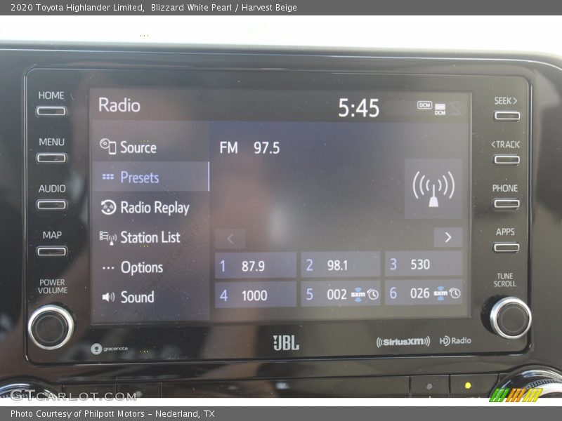 Blizzard White Pearl / Harvest Beige 2020 Toyota Highlander Limited