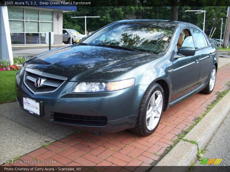 Deep Green Pearl / Parchment 2005 Acura TL 3.2