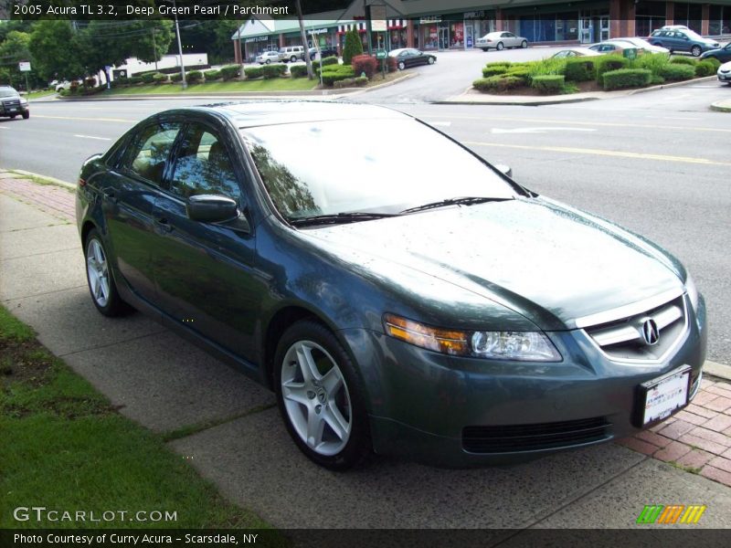 Deep Green Pearl / Parchment 2005 Acura TL 3.2