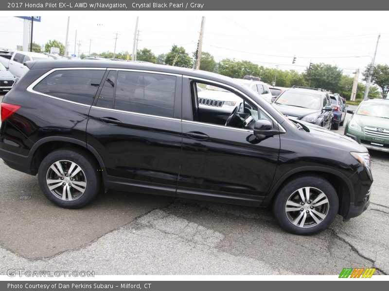 Crystal Black Pearl / Gray 2017 Honda Pilot EX-L AWD w/Navigation