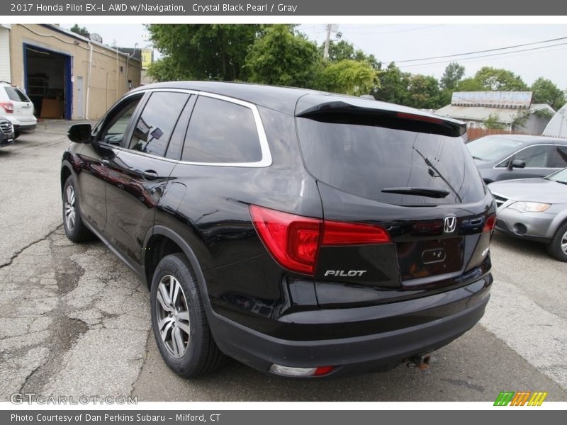 Crystal Black Pearl / Gray 2017 Honda Pilot EX-L AWD w/Navigation