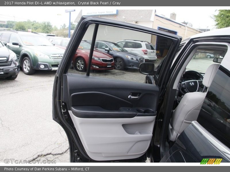 Crystal Black Pearl / Gray 2017 Honda Pilot EX-L AWD w/Navigation