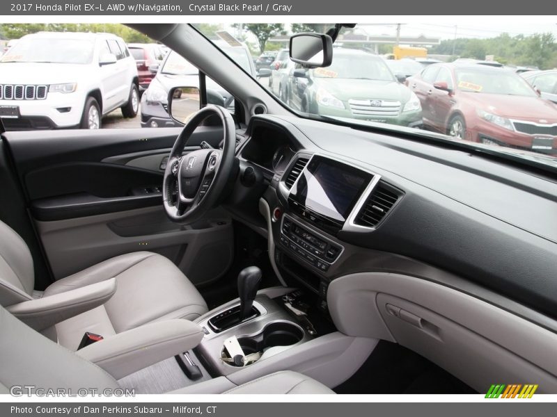 Crystal Black Pearl / Gray 2017 Honda Pilot EX-L AWD w/Navigation